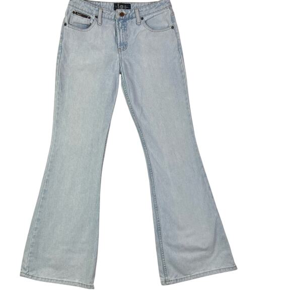 Lee Jeans Womens 11 Blue Flare leg Light Wash Denim Vintage Y2K - Picture 1 of 14